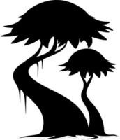 Vector silhouette of Tree on white background