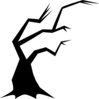 Vector silhouette of Tree on white background