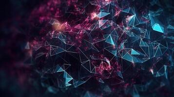 geometric background with polygonal plexus texture futuristic, Image photo