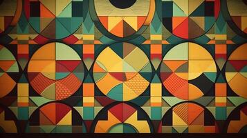 Geometric vintage color backgrounds from the 70s, Image photo