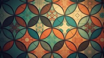 Geometric vintage retro background, Image photo