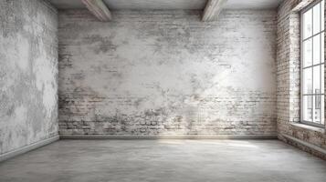 textura manchado estuco, ligero gris, antiguo blanco ladrillo pared antecedentes , ai generado imagen foto