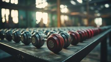 Metal dumbbells, image photo