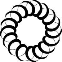 Vector silhouette of Ornament on white background