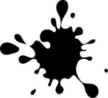 Vector silhouette of ink on white background