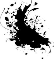 Vector silhouette of ink on white background