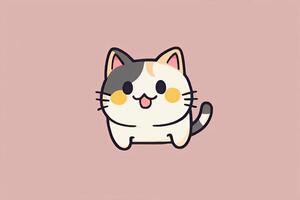 little anime cat sticker, photo