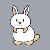 A cute rabbit artwork vector illustration