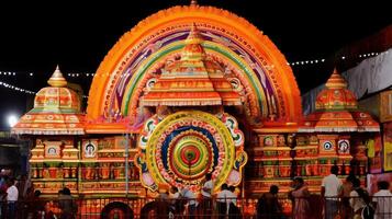 Ratha Yatra, Hindu religious festival. Sacred chariots of the deities. . photo