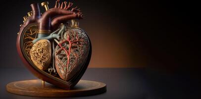 Artificial organ transplantation, heart. Modern medical technologies. . photo