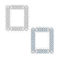 set of celtic knot frames isolated on white background vector