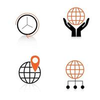 Network and business icons collection. more vivid color. Thin line icon pack. EPS10 vector illustration