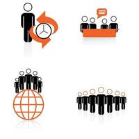 Network and business icons collection. teamwork within the company. Thin line icon pack. EPS10 vector illustration