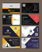 Set of Modern Creative and Clean Business Card Design Print Templates. Flat Style Vector Illustration