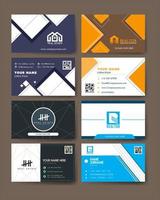 Collection of Modern Clean and Creative Business Card Design Printable Templates. Modern business card template design. With inspiration from the abstract. vector