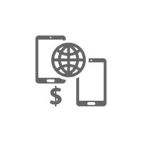 Mobile security vector icon illustration