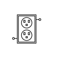 Smart power socket vector icon illustration