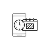 Time management, clock, date, deadline, schedule, time vector icon illustration