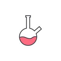 laboratory flask vector icon illustration