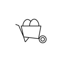 trolley vector icon illustration