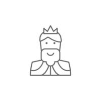 Medieval, king vector icon illustration