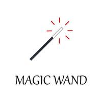 colored magic wand vector icon illustration
