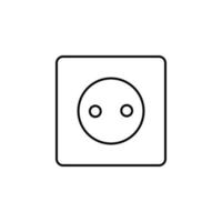 Socket outline vector icon illustration