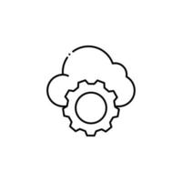 cloud computing, internet technology vector icon illustration