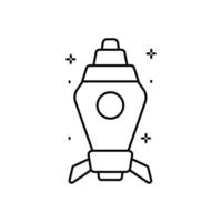 Spaceship vector icon illustration