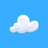 3d nubes plano vector icono ilustración