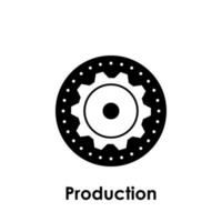 gear, settings, production vector icon illustration