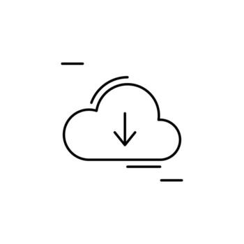 Cloud, networking vector icon illustration