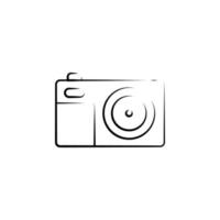 camera outine logo style vector icon illustration