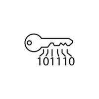 electronic key vector icon illustration