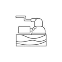 Carpentry, sander line vector icon illustration