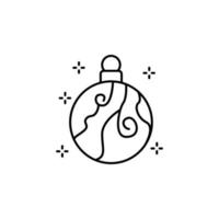 Christmas, ball vector icon illustration