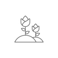 Tulips, Holland vector icon illustration