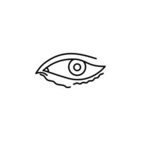 Eye wrinkle, woman eye vector icon illustration