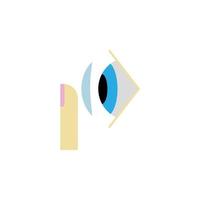contact lens vector icon illustration