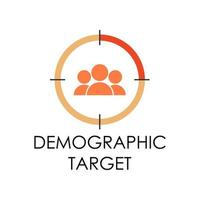 colored demographic target vector icon illustration