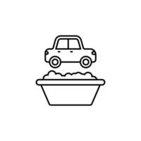 Basin car carwash vector icon illustration