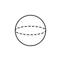 Geometric shapes, sphere vector icon illustration