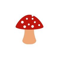 mushroom colored vector icon illustration