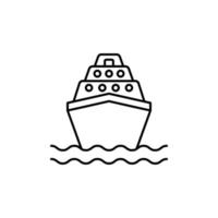 Cruise, travel, sea vector icon illustration