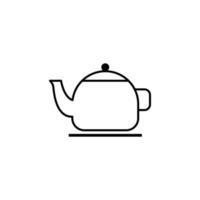 teapot for welding simple line vector icon illustration