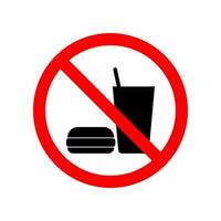 prohibited fast food vector icon illustration
