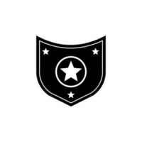 star in the shield vector icon illustration