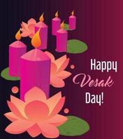 Happy Bhuddha Purnima Vesak Day Greeting Post Vector Designs