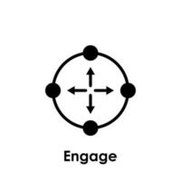 target, arrow, engage vector icon illustration