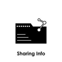 folder, share, sharing info vector icon illustration